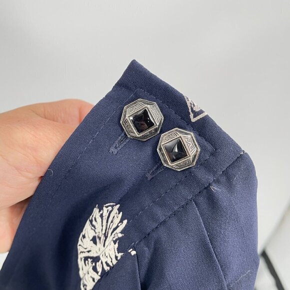 Vintage Counterparts Blue Pleated Coastal Grandma Midi Skirt Womens Size 8 - Picture 10 of 10